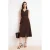 TRENDYOLMİLLA Dames Bruin Effen Midi Mouwloos Avond / Dagelijks Blousejurk Jurken