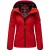 Marikoo dames overgangsjas lichtgewicht water- en windafstotend met capuchon rood