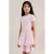 WE Fashion T-shirtjurk korte jurk rib gebreid lichtroze