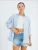 MixRay Blouse  lichtblauw / wit