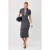 TRENDYOLMİLLA Dames Grijs Colorblock Midi Kort Casual Bodycon Jurken