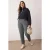 Trendyol Curve Dames Donkerblauw Gestreept Hoge taille Grote maten Jeans