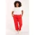 Paprika slim regular waist broek rood