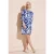 Street One Dames Linnen jurk met print in Blauw