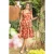 Topvintage exclusive ~ Joliena Autumn Floral swing jurk in roestoranje