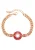 faina Armband  rose-goud / rood / transparant