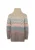 Jalene Trui  blauw / bruin / cappuccino / pink