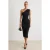 TRENDYOLMİLLA Dames Zwart Effen Midi Mouwloos Casual Bodycon Jurken