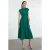 TRENDYOLMİLLA Dames Groen Effen Midi Kort Stijlvol/Avond Skater Jurken