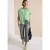Cecil Dames Basic blouse met overhemdkraag in effen kleur in Groen