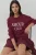 Bedrukt Crew Neck Relaxed Fit Verhoogd Sweatshirt