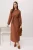 Trendyol Modest Dames Bruin Effen Maxi Lang Casual Double-breasted Modest Jurken