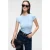Slim fit cropped T-shirt met ronde hals