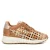 Geweven sneakers met metalen details van leer voor dames Carmela
