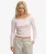Athletic Essentials Kanten Top Met Lange Mouwen Pink