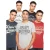 Crosshatch Heren Luckmoore Assorted Designs T-shirt (Set van 5) (Wit/Oranje/Zwart/Grijs/Navy Blue)