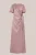 WE Fashion – Dames maxi jurk met satijnlook – Regular fit – Mauve –