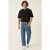 Opvallende Denim Broek met Touwsluiting Taille