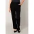 Base Level straight regular waist broek zwart
