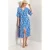 Geprinte V-hals Midi-jurk met Split