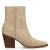 Manfield suède enkellaarzen beige