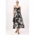 TRENDYOLMİLLA Dames Zwart Bloemen Midi Mouwloos Casual A-lijn Jurken