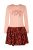 happy girls Jurk  bordeaux / lichtrood / zwart