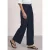 Street One Dames Broek met Wide Leg pijpen en een gekreukelde structuur in Blauw