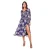 Damesjurk met lange mouwen Goddiva Printed Lurex Chiffon Midi