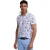 River Woods Custom Fit Cotton-linen Floral Polo White
