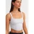 Aansluitend Cropped Korset Top met Vierkante Halslijn