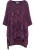 usha Poncho Dames Donker paars veelkleurig