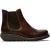 Fly London Dames Bruine SALV Chelsea Leren Enkel Casual Wedge Heel Laarzen