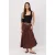 TRENDYOLMİLLA Dames Bruin Effen Midi A-lijn Rokken