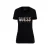 T-shirt met ronde hals vrouwen met glimmend logo in kleurverloop Guess