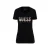 T-shirt met ronde hals vrouwen met glimmend logo in kleurverloop Guess