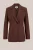 WE Fashion – Dames Asymmetrische blazer – Slim Fit – Donkerbruin –