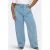 ONLY CARMAKOMA Cargianna Mw Straight Flower Dnm Bj straight leg jeans light blue denim