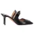 Aquazzura Croc-gehalte Puntige Hakloafers in Zwart Leer
