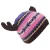 FLOSO Kinderen/Kinderen Fairisle Moose Winter Beanie Hat Met Antlers (Roze/paars)