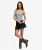 Ibiza Mini Rok Relaxed Pasvorm Blauw