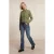 River Woods Classic Buttoned Mock Neck T-shirt Moss Green