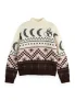 Scotch & Soda Pullover Metallic Fair Isle  Bruin dames