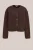 WE Fashion – Dames teddy jack – Regular fit – Donkerbruin –
