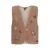NONO teddy gilet met print – taupe