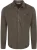 No Excess Fine Corduroy Overhemd Dark Clay