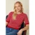 King Louie gestreepte top rood