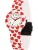 Hip Hop Analoog horloge  rood / wit