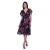 Vrouwelijke vlindermouwen jurk Goddiva Printed Lurex A Line Midi