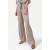 Another-Label satijnen straight regular waist broek grijsbruin